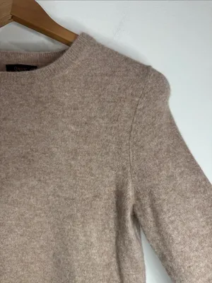 Quince Cashmere Long Sleeve Crew Neck Sweater in Oatmeal sz M shrunk fits like S thumbnail 4