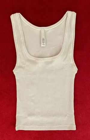 SKIMS cotton rib tank in stone size XS thumbnail 1