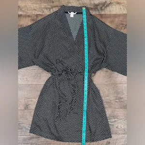 Victoria’s Secret Silky Black Robe with Pockets & Tie-Waist thumbnail 10
