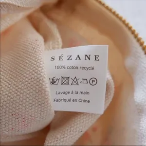 Sézane Floral Cosmetic Pouch with Pink Accents thumbnail 5