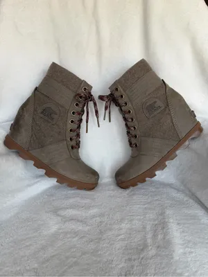Sorel Women's Lexi Wedge Boots Khaki 7.5 thumbnail 6