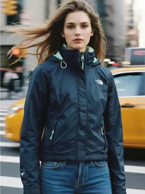 The North Face HyVent Waterproof Dark Blue Hooded Jacket Size S thumbnail 1