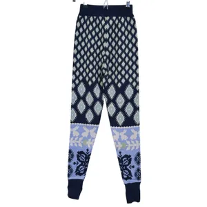 Free People Snow Bunny Knit SET Cardigan & Leggings XS Blue Lounge Nordic Indie thumbnail 7