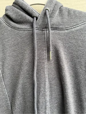 LOGO by Lori Goldstein Gray hoodie Sweatshirt with Drawstring thumbnail 2