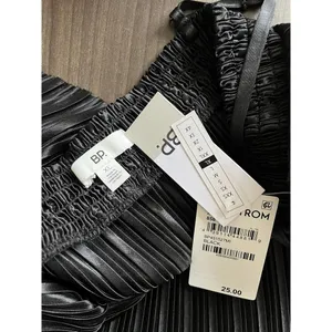 NWT BP Nordstroms Black Plissé Sleeveless Pleated Crop Top Women’s Sz XL thumbnail 7