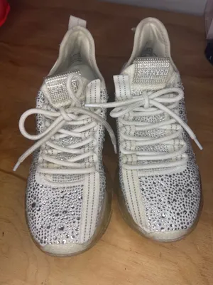 Steve Madden Maxima White Rhinestones Sneakers thumbnail 1