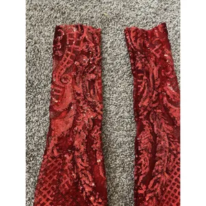 Sequined Red Sleeve Costume Concert Taylor Swift Feather Sequin‎ Costume Sexy thumbnail 3