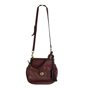 Coach Legacy New Willis 22382 Cognac Leather Crossbody Satchel Turnlock Tassel thumbnail 3
