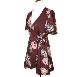 Show Me Your Mumu Women's Red Andrea Printed Wrap Dress Size S thumbnail 4