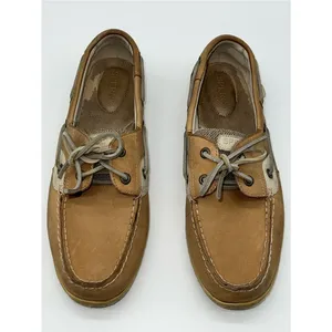 Sperry Women Tan/Beige Boat/Deck/Top Siders Shoes Loafers w/Leather Laces-Size 9 thumbnail 3