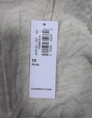 Old Navy Luxe Womens Shirt Top Plus Size 1X Short Sleeve V-Neck Sparkle Beige Gold NWT thumbnail 4