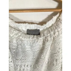 ANTHROPOLOGIE Sunday in Brooklyn‎ Eyelet Top White Romantic Cottagecore Small thumbnail 3