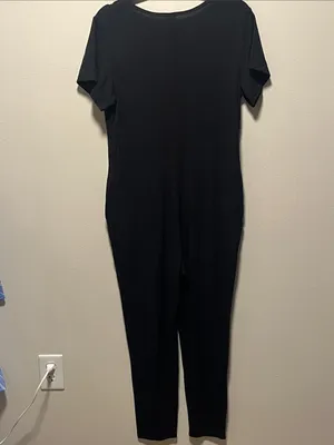 SMASH + TESS (NWT) The Sunday Black Short Sleeve Romper, V Neck, Size M thumbnail 8