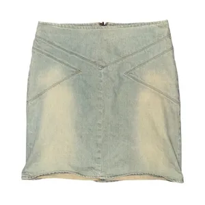 Vintage American Eagle Y2K Light Wash‎ Denim Mini Skirt Soft Grunge Indie Sleaze thumbnail 1