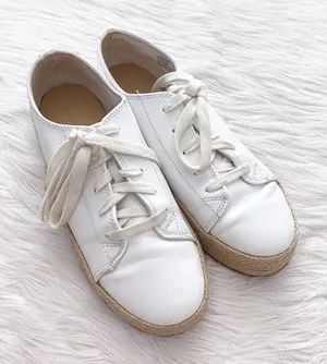 Madden NYC "Catie" White Lace-Up Platform Sneakers thumbnail 1