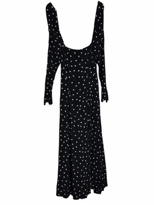 & Other Stories Ruched Polka Dot Maxi Dress thumbnail 4
