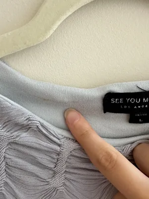 See You Monday Honeycomb Stretch Long Sleeve Top, Light Grey, Size Large thumbnail 16