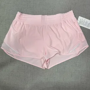 Lululemon Hotty Hot High Rise Athletic Shorts Strawberry Milkshake Pink 12 NWT thumbnail 5
