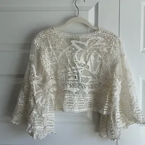 Farm‎ Rio Guipire Lace Blouse Off White Size XS NWT thumbnail 6