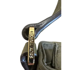 Michael Kors Womens Green Canvas Crossbody Purse SKU 7823 thumbnail 6