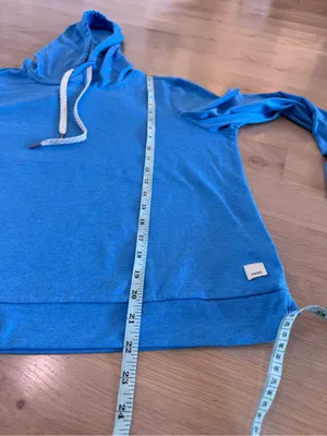 Vuori Women's Halo Essential Hoodie Baltic blue heather size large thumbnail 11