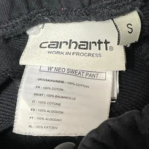 Carhartt Women's Black High Rise Logo Lounge Tapered Jogger Sweat Pants Size S thumbnail 4