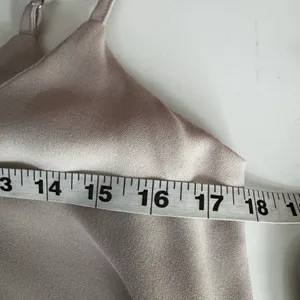 SHEIN Beige Handkerchief Hem Midi Dress Flowy Minimalist Boho Chic Lagenlook SM thumbnail 7