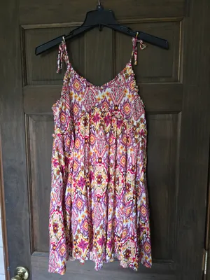 O Patrons of Peace Multicolor Sleeveless Top in Pink, Yellow & Purple Small thumbnail 5