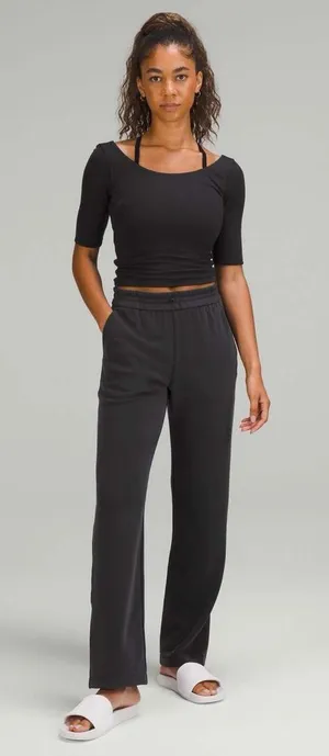 Lululemon‎ Softstreme High Rise Straight Leg Black Pants LW5EGTS thumbnail 1