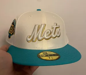 Hat club noho exclusive Rushmore saucy pack New York Mets 50th anniversary patch size 7 1/4 brand new thumbnail 2