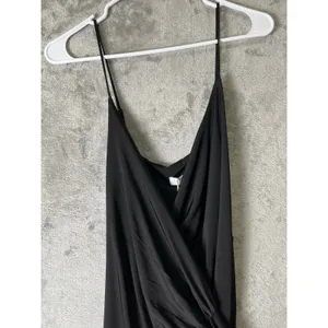 MESHKI Caroline Draped‎ Wrap Midi Dress Black XXS Cocktail Party Wedding New thumbnail 2