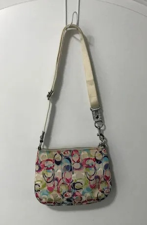 Coach Signature C Poppy Multi-Colored Swingpack Purse Crossbody Bag thumbnail 2