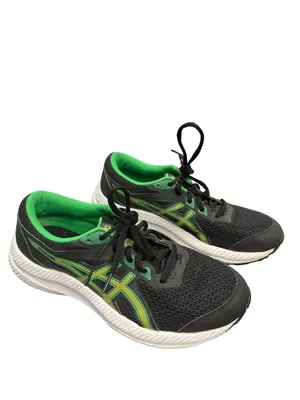 Asics Contend 8 wms black green leather fabric low sneakers sz 6.5 SKU 10-142 thumbnail 15