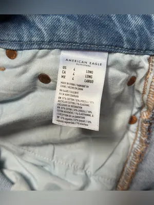 American Eagle Curvy ’90s Bootcut Slit‎ Hem Denim Jeans Light Minimalist AE Chic thumbnail 13