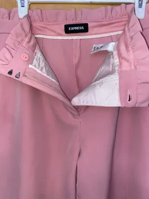 Express Pink High Rise Ankle Tailored Tapered Trouser 12R thumbnail 2