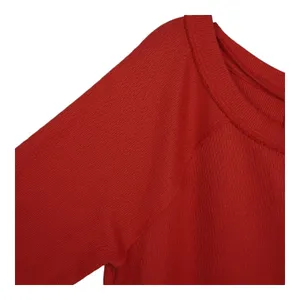 We The Free People Red Thermal Top Women Medium Thumbhole Slit Gorpcore thumbnail 7