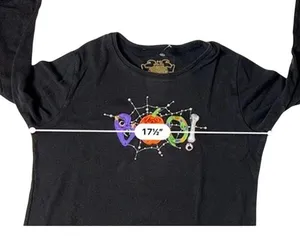 BCTC Apparel Halloween BOO! Black Long Sleeve T-shirt SMALL 4-6 Whimsical Casual thumbnail 6