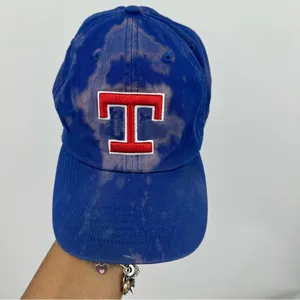 47 Brand Texas Rangers Custom Bleach Splatter Dad Hat 2XL Baseball thumbnail 2
