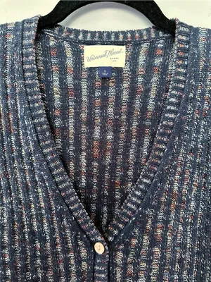 Universal Threads Multicolor Textured Knit Sweater Vest Button Front S thumbnail 4