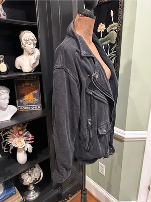Free People We The Free “Rebel” Knit Moto Jacket – Black thumbnail 8
