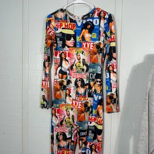 Vintage Harlem Bodycon Bodysuit Size Medium EUC thumbnail 3