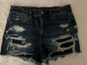 American Eagle Distressed Shorts Stretch High-Rise thumbnail 1