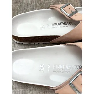 Birkenstock Siena Big Buckle Leather Nubuck Slides Sandals Light Pink Womens 40 thumbnail 12