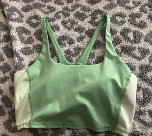 All in Motion Women's Light Support Longline Sports Bra Green thumbnail 1