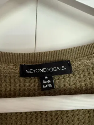 Beyond Yoga green waffled pullover size M thumbnail 3