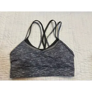 Zyia Active Gray Space Dye Grid Bra Layered Strappy Sports Bra Small S thumbnail 4