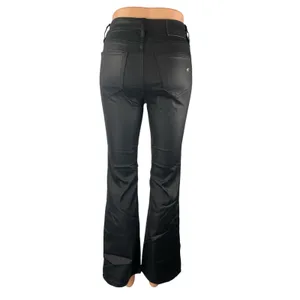 Hidden Women's Black Coated High Rise Skinny Flared Bootcut Trouser Pants Sz 25 thumbnail 2