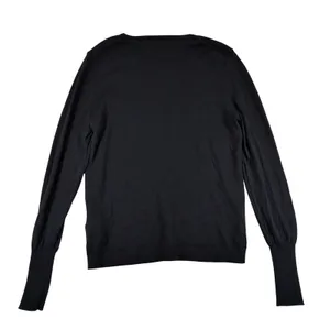 J.Crew Womens Black 100% Merino Wool Crew Neck Sweater BJ593 Size Small thumbnail 2