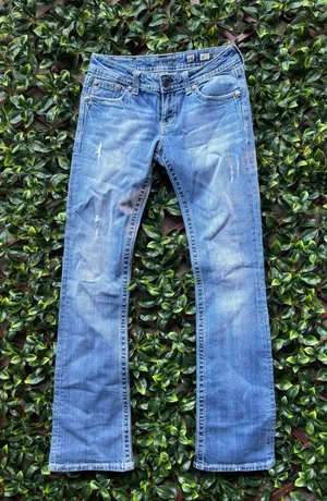 Miss Me Jeans Crystal Embroidered Pocket StraIght size 28 thumbnail 1