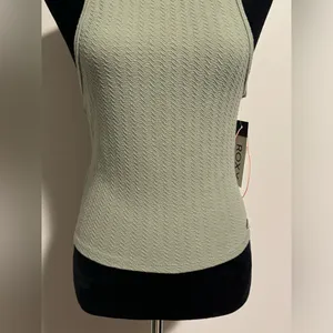 NWT Roxy Green Silver Spring Dreams Crop Top size large thumbnail 4